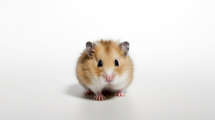 animal on the white Background a Hamster generative ai