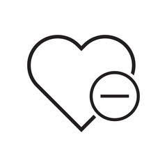 Heart vector icon. Heart vector sign. Love linear heart icon. Valentines day heart icon. Heart symbol pictogram. UX UI icon