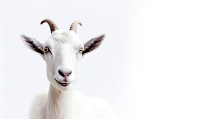Fototapeta premium animal on the white Background a Goat generative ai