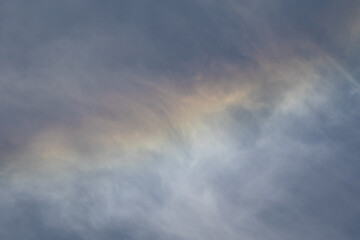 Fototapeta na wymiar Rainbow on the cloudy sky