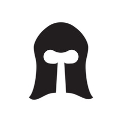Helmet vector icon. Warrior helmet icon. Knight helmet armour flat sign design. Helmet symbol pictogram. UX UI icon