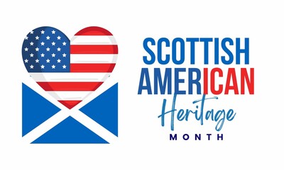 April is Scottish American Heritage Month creative banner