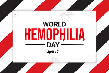 World Hemophilia Day wallpaper with red typography and drops on text. International hemophilia day background