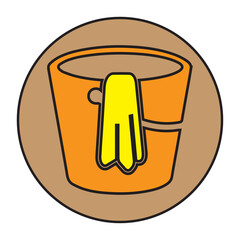 Bucket, cleaning, cleaning equipment icon