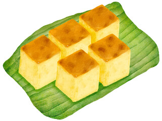 Thai dessert watercolor png