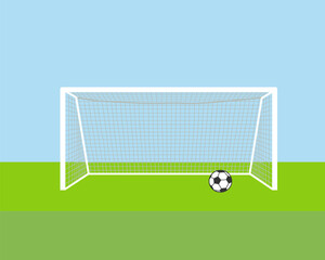 Soccer field icon. Football  flat style vector ilustration.