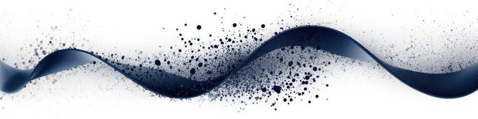 Dynamic Wave Elements Of Indigo Dots On A White Background. Banner, web design. Generative AI
