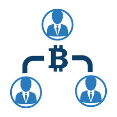 Double, spending, bitcoin, coin, cryptocurrency icon