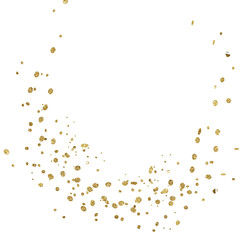 luxury sparkling, gold confetti,Gold sparkle ,splatter border,Gold Foil Frame Gold brush stroke on transparent background