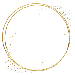 luxury sparkling, gold confetti,Gold sparkle ,splatter border,Gold Foil Frame Gold brush stroke on transparent background