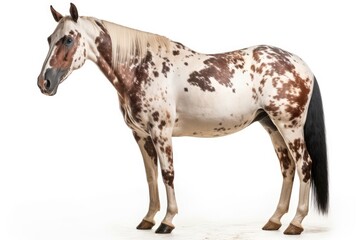 Paint Horse Horse On White Background. Generative AI