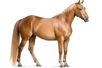Obraz premium Tennessee Walking Horse Horse On White Background. Generative AI
