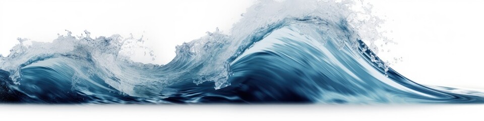 Wave On White Background. Generative AI