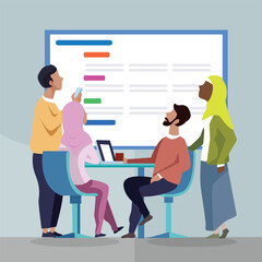 business people in office