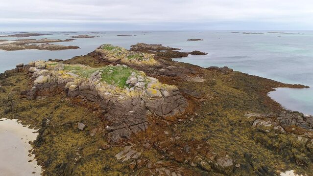 Les &icirc;les Chausey, au large de Granville.