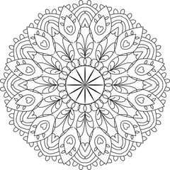Beautiful mandala Vector Art.This is a printable mandala designs file.