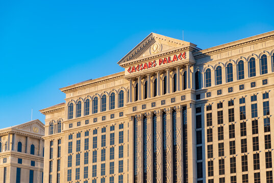 Las Vegas, United States - November 23, 2022: A picture of the Caesars Palace facade.