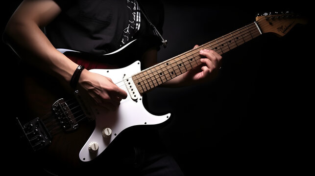Vibrant Riffs: A Stunning Close-Up of an Electric Guitar