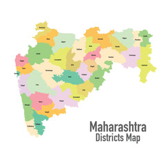 Vector illustration of Maharastra District map