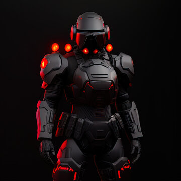 Realistic Dark tactical armor SWOT