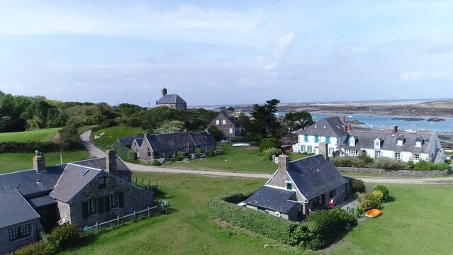 Les &icirc;les Chausey, au large de Granville.