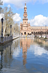 Spanish square in Seville in Maria Luisa Park, Europe, Andalusia, history