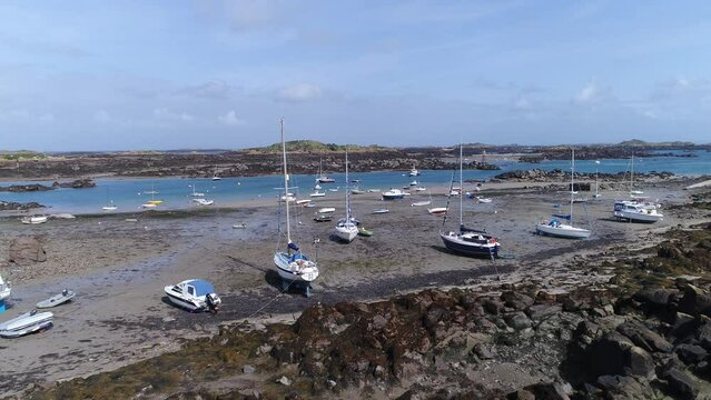 Les &icirc;les Chausey, au large de Granville.