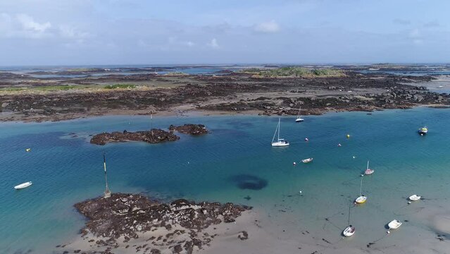 Les &icirc;les Chausey, au large de Granville.