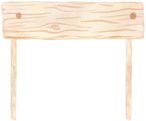 Wooden sign watercolor png