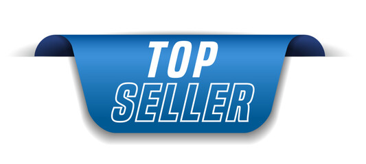 Colorful vector flat design banner top seller. This sign is well adapted for web design.