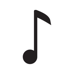 Music vector icon. Music note flat sign design. EPS 10 music note symbol pictogram