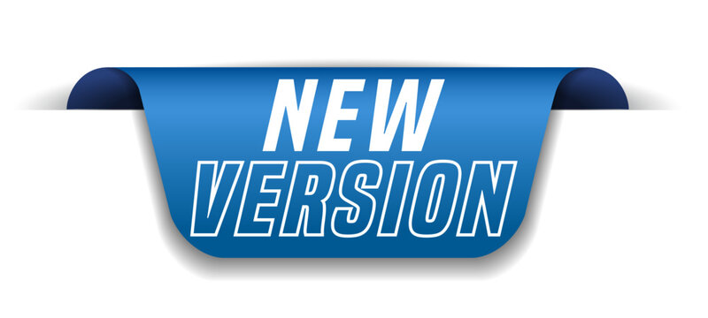 Colorful vector flat design banner new version. This sign is well adapted for web design.