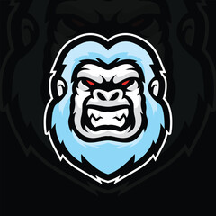 angry yeti mascot logo design