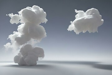 snowman on the snow and cloud