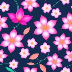 frangipani flower background seamless pattern