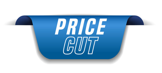 Colorful vector flat design banner price cut. This sign is well adapted for web design.