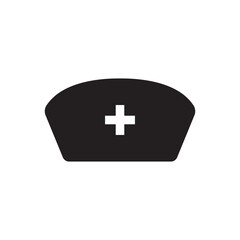 Fototapeta premium Nurse hat vector icon. Doctor hat flar sign design. Doctor symbol pictogram. UX UI icon