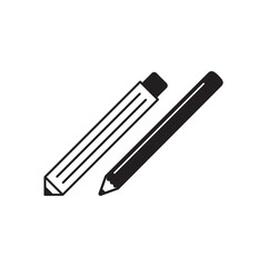 Pencil vector icon. Pencil for drawing flat sign design. Pencil symbol pictogram. UX UI icon