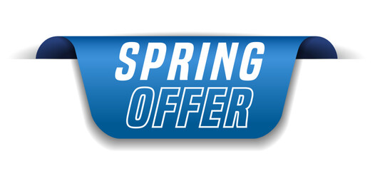 Colorful vector flat design banner spring offer. This sign is well adapted for web design.