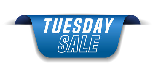 Colorful vector flat design banner tuesday sale. This sign is well adapted for web design.