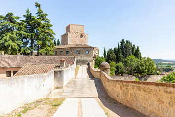 Fototapeta na wymiar the city wall and the medieval castle of Ciudad Rodrigo, province of Salamanca, Castile and Leon, Spain