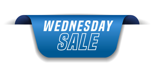 Colorful vector flat design banner wednesday sale. This sign is well adapted for web design.