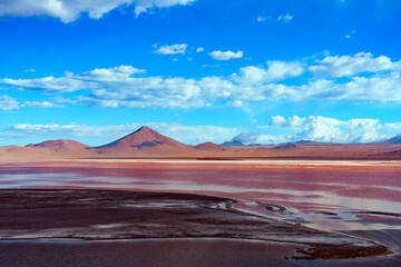 Laguna Colorada in Potosi district, Bolivia