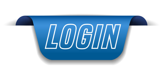 Colorful vector flat design banner login. This sign is well adapted for web design.