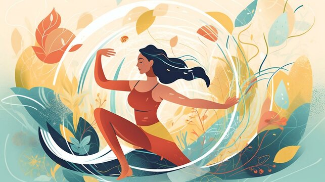 Illustration that captures the essence of health and wellness in the digital age.
Created using Generative AI.