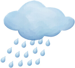 rainy drops weather watercolor png