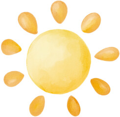 sunny weather watercolor png