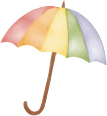 umbrella weather watercolor png © bentoe