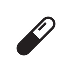 Medicine pill vector icon. Medical capsule flat sign design. Capsule pill symbol pictogram. UX UI icon