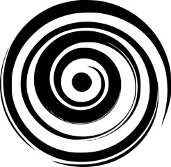 Naklejka premium Spiral | Black and White Vector illustration